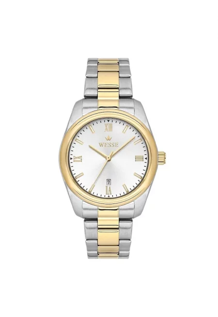 Мъжки часовник  WWG209706 - 41 мм - златна метална каишка - сребрист циферблат - водоустойчивост 5 ATM