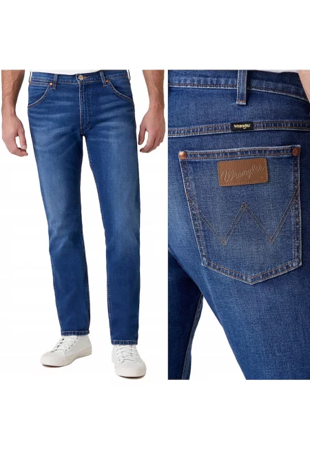 Мъжки дънки Wrangler  slim - тъмносини - Син