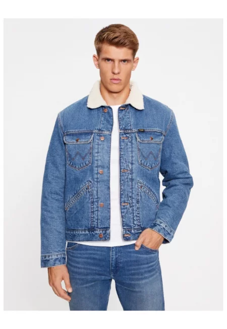 Мъжко дънково яке -  303284725 - Памук - Син