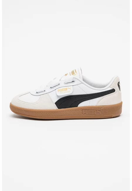 Ниски спортни обувки Palermo с кожа - Черен/Мръснобял