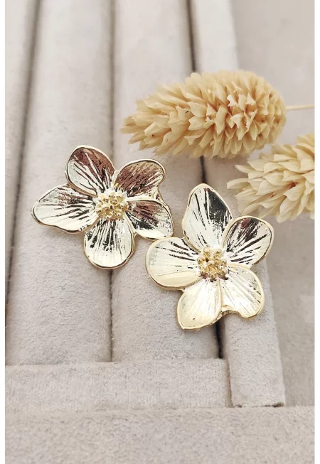 Обеци Daisy - Златист