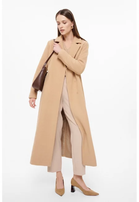 Палто с вълна и връзка