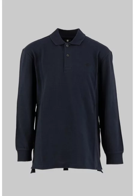 Памучна блуза с яка и лого