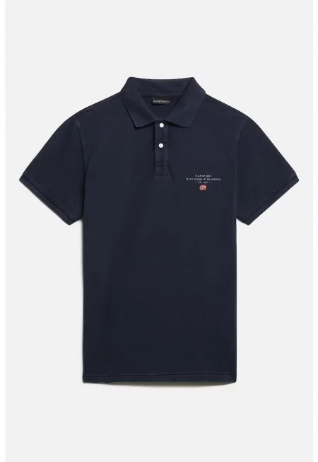 Памучна тениска Elbas от пике с яка