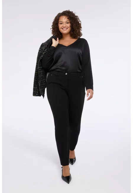 Панталон с висока талия и странични джобове