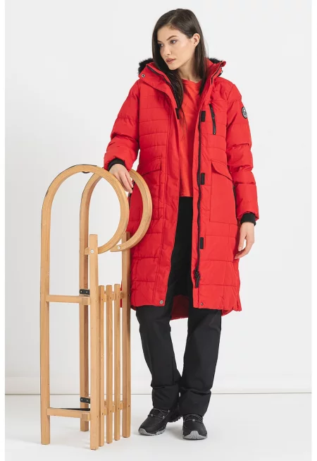 Подплатено зимно яке Sasha - Червен