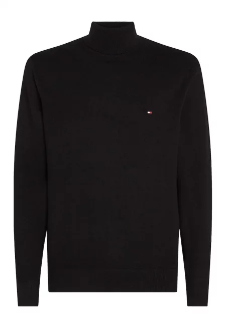 Поло с органичен памук и кашмир - Черен