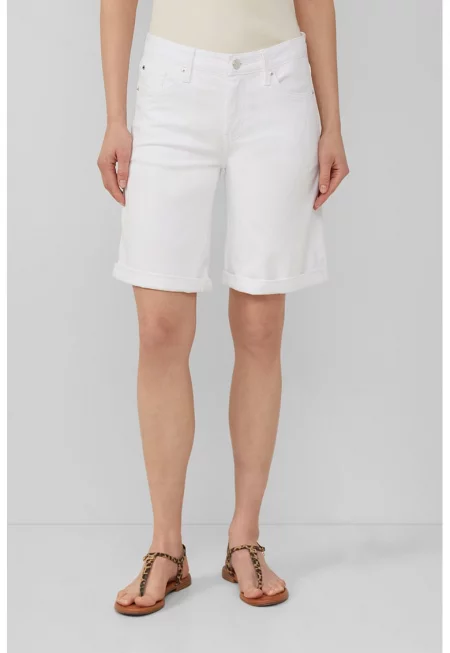 Прави дънкови бермуди Karolin - Бял