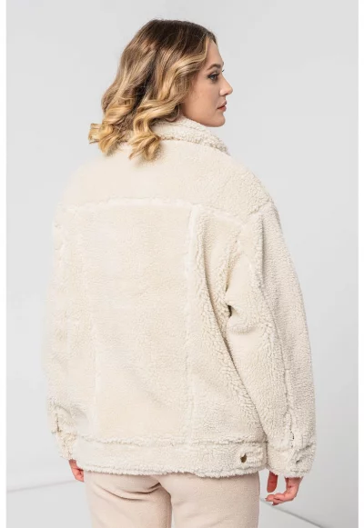 Пухено яке Frankie с паднали ръкави