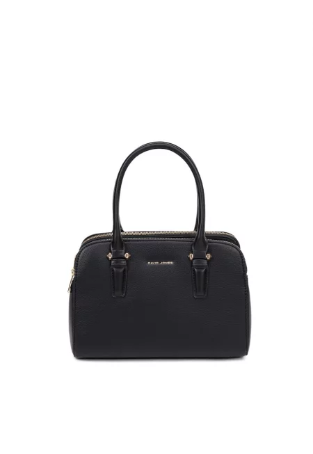 Ръчна чанта Oriana от еко кожа с отделяща се презрамка - Черен