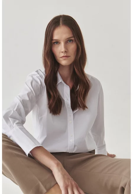 Риза с памук Eliko - Бял