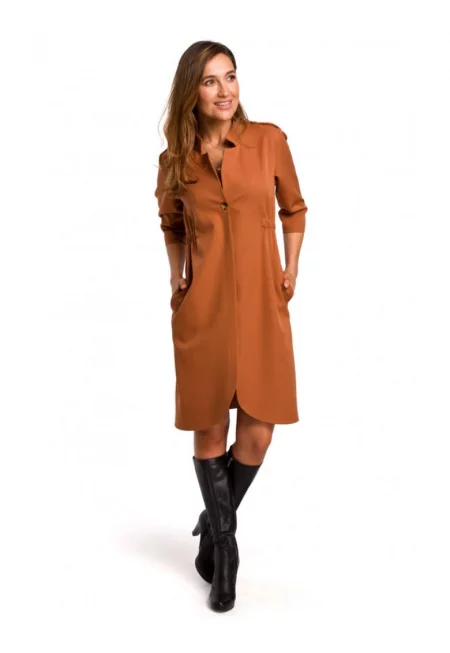 Рокля Блейзър -  полиестер/еластан - тъмно син