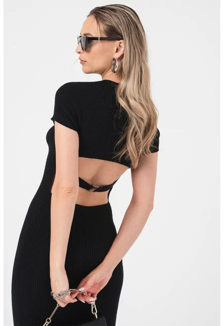 Рокля по тялото Teruel с отвор на гърба - Черен