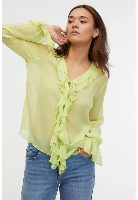 Шпиц блуза с набирания