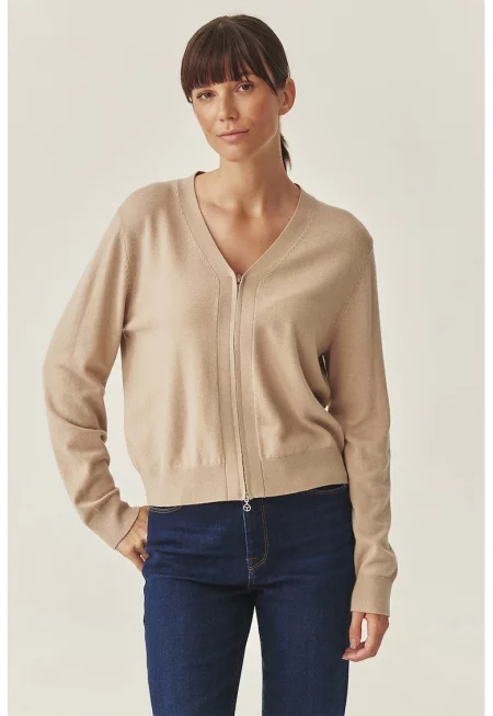 Шпиц жилетка с цип - Бежов