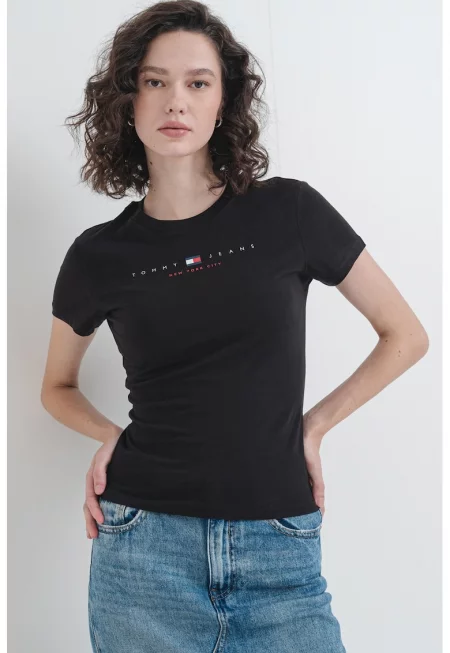 Слим памучна тениска