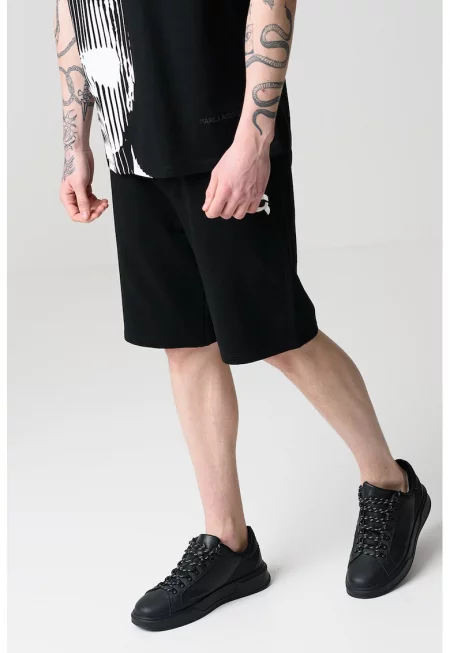 Спортни бермуди с връзка - Черен