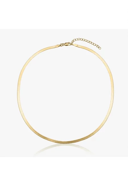 Сребърно колие Golden Herringbone