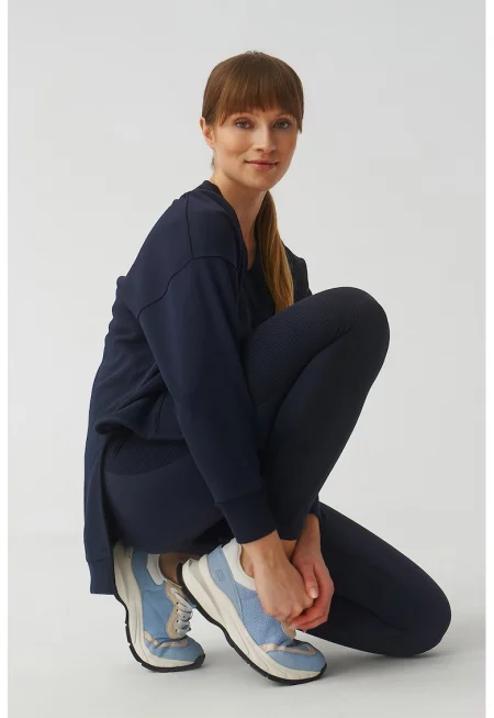 Суитшърт с шпиц - Тъмносин