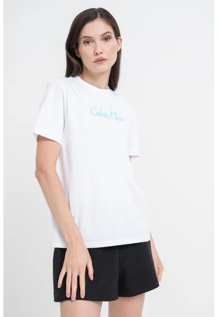 Тениска с овално деколте и лого