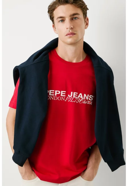 Тениска с овално деколте и лого