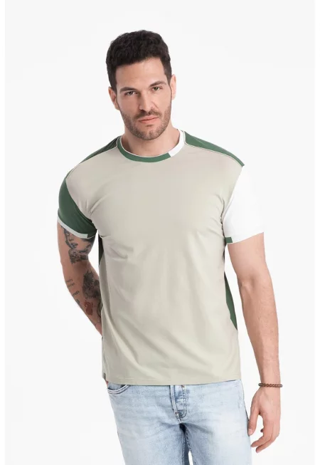 Тениска с цветен блок