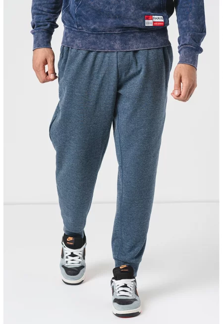 Тренировъчен панталон с памук - Син меланж
