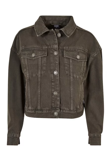 Яке от деним с джобове - Тъмнозелен