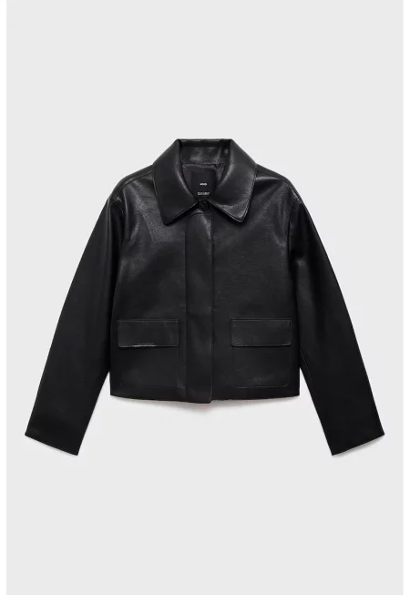 Яке от еко кожа с остра яка