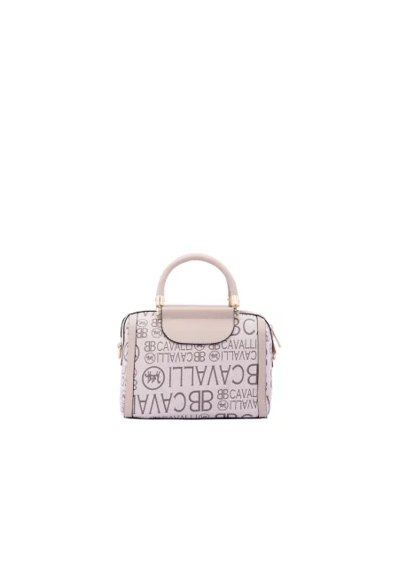 B Cavalli - Чанта през рамо от еко кожа с принт - Праскова