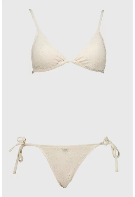 Бански от 2 части с регулируеми презрамки - Слонова кост