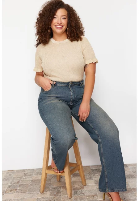 Бляскава блуза Plus Size