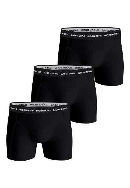 Боксерки с лого на талията - 3 чифта - Черен