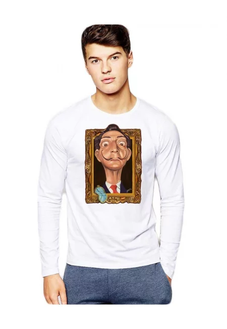 Бяла мъжка блуза - Dali - Frame