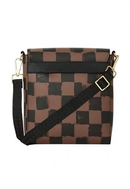 Чанта през рамо с шарка - Тъмнокафяв/Кафяв