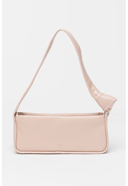 Чанта за рамо от еко кожа - Прашно розово