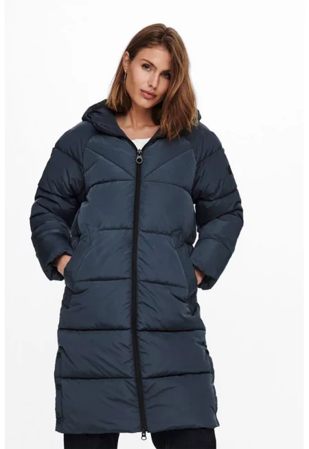 Дълго ватирано зимно яке Iris с качулка