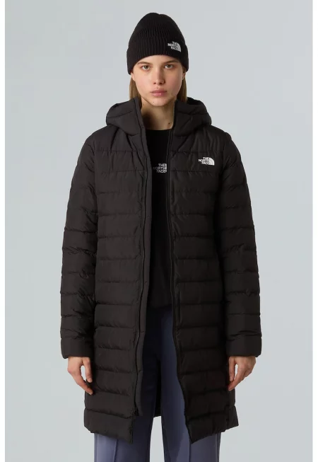 Дълго зимно яке с лого - Черен