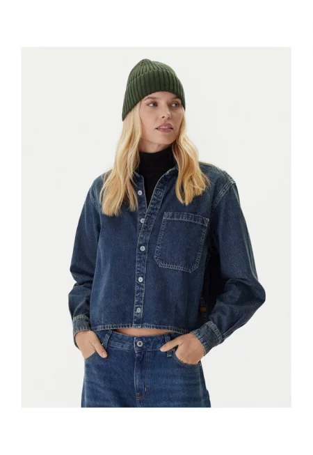 Дамска дънкова риза - G Star Raw - памук - синя -