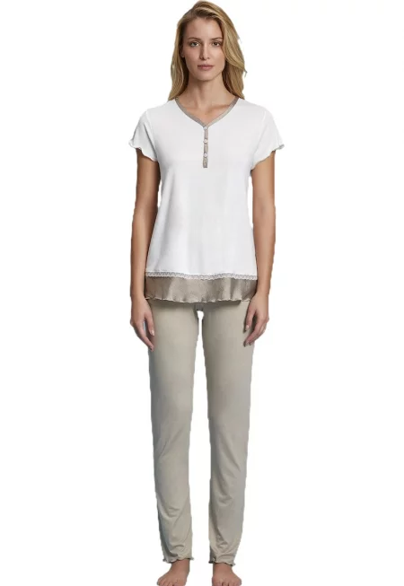 Дамска пижама с къс ръкав модел 7405