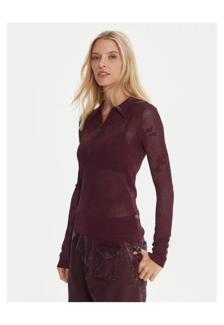 Дамска риза - G-Star Raw - бордо - текстил