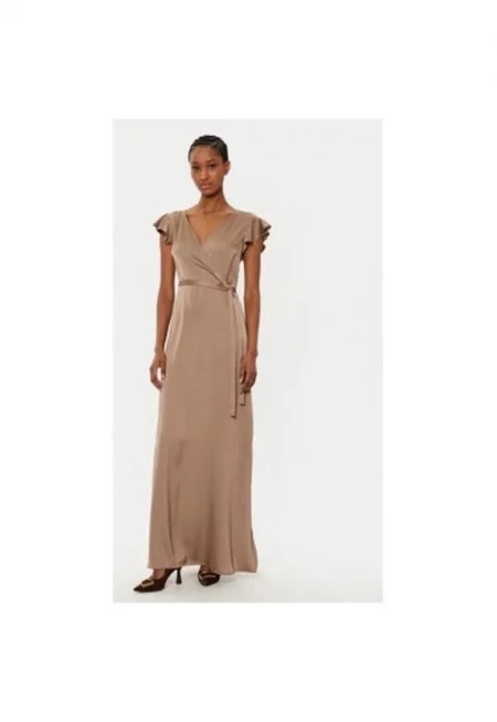 Дамска рокля -  304903120 - Полиестер - Кафяв - Кафяв