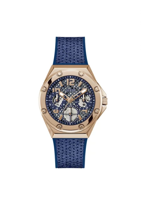 Дамски часовник  Asteria - неръждаема стомана - силикон - водоустойчив 5 ATM - 40x10.45mm - син - rose gold