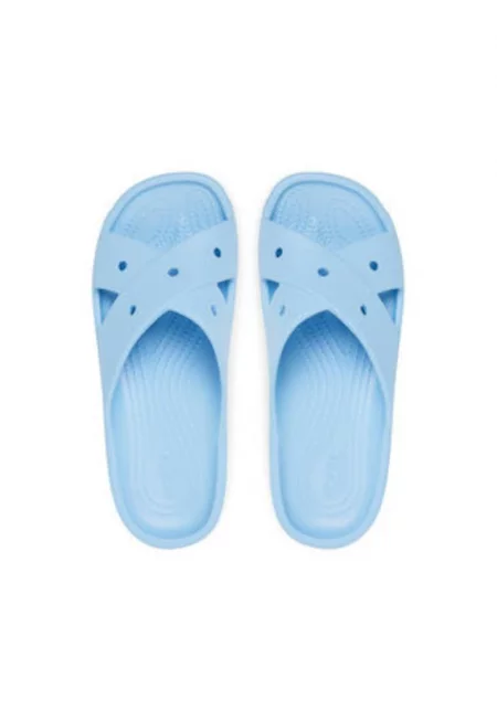 Дамски чехли -  син - пластмаса