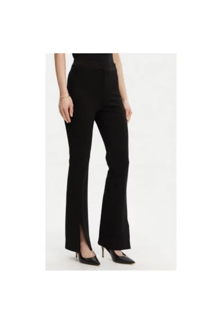 Дамски панталон  P3KKQUEC - Вискоза/Найлон - Черен - Черен