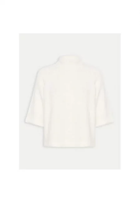 Дамски пуловер -  304752063 - Рециклиран полиестер/Акрил - Бежов - Бежов