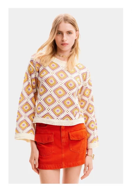 Дамски пуловер  77128 Многоцветен