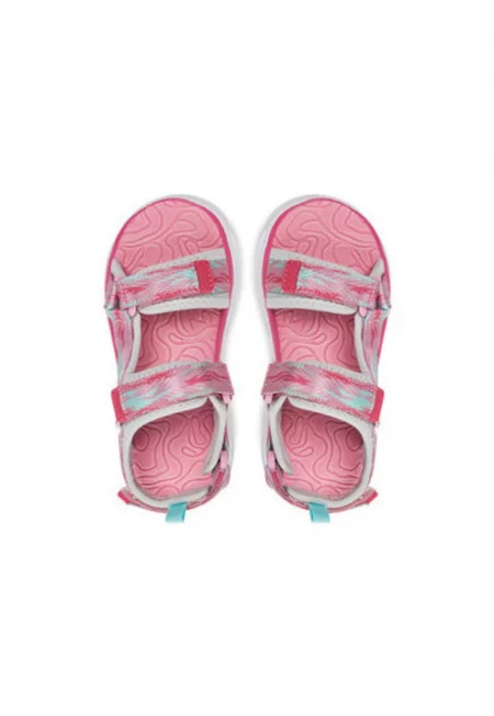 Дамски сандали - 7974000 -  Текстил - Розово