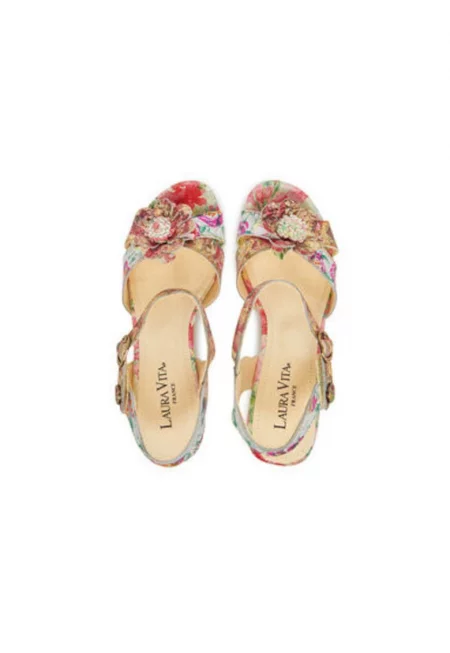 Дамски сандали FRAMBOISEO 42  Естествена кожа - Червен