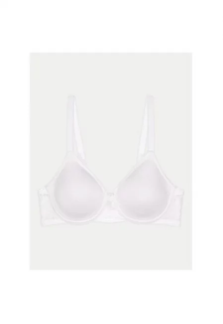 Дамски сутиен -  303577766 - Полиестер/Еластан - Бял - Бял